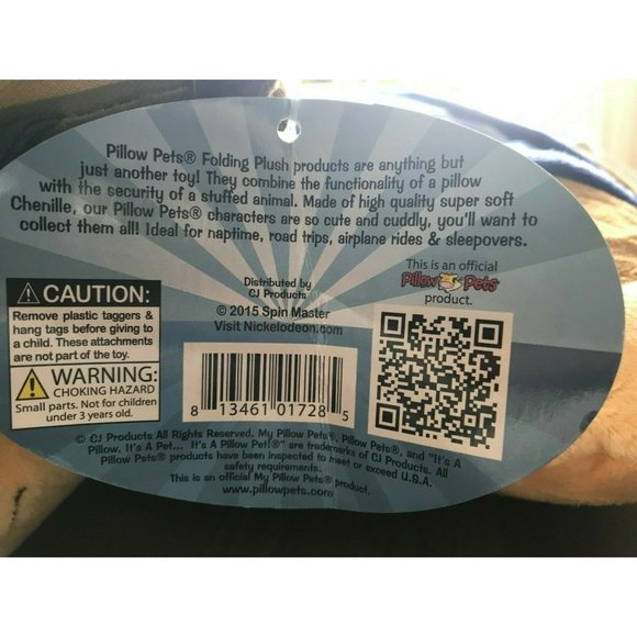 NEW Pillow Pet Paw Patrol Dog "Chase" 16" Blue - Picture 7 of 12